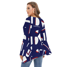 Load image into Gallery viewer, All-Over Print Women's V-neck Blouse With Flared Sleeves
