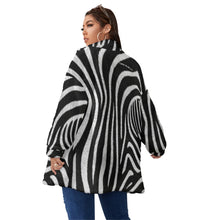 Load image into Gallery viewer, All-Over Print Unisex Borg Fleece Stand-up Collar Coat With Zipper Closure(Plus Size)
