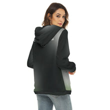 Load image into Gallery viewer, All-Over Print Women's Borg Fleece Hoodie With Half Zip
