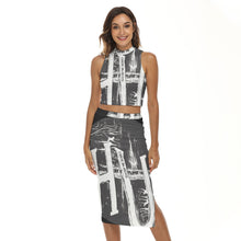 Load image into Gallery viewer, All-Over Print Women's Tank Top &amp; Split High Skirt Set
