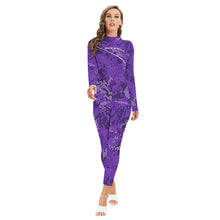 Load image into Gallery viewer, All-Over Print Women's Long-sleeved High-neck Jumpsuit With Zipper
