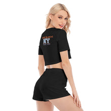 Load image into Gallery viewer, All-Over Print Women's O-neck T-shirt Shorts Suit
