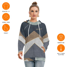 Load image into Gallery viewer, All-Over Print Women's Hoodie With Double Hood
