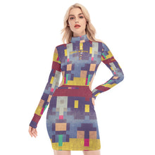 Load image into Gallery viewer, All-Over Print Women's Waist Hollow Hip Dress
