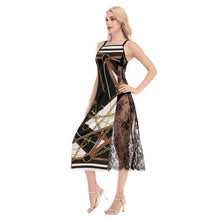 Load image into Gallery viewer, All-Over Print Women's Lace Cami Cross Back Dress
