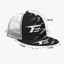 Load image into Gallery viewer, All-Over Print Black Buckle Flat-brimmed Mesh Cap With Box
