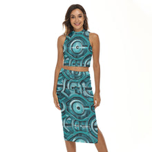 Load image into Gallery viewer, All-Over Print Women's Tank Top &amp; Split High Skirt Set
