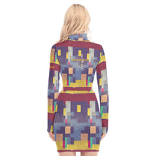 Load image into Gallery viewer, All-Over Print Women's Waist Hollow Hip Dress
