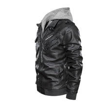 Load image into Gallery viewer, Men's Zip Leather Jacket |DTF
