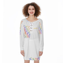 Load image into Gallery viewer, All-Over Print Women's Lace-Up Sweatshirt
