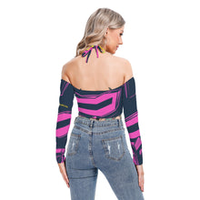 Load image into Gallery viewer, All-Over Print Women's Halter Lace-up Top
