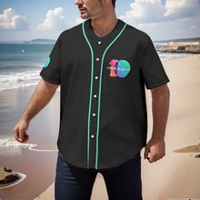 Load image into Gallery viewer, All-Over Print Men's Short Sleeve Baseball Jersey With Pinstripes
