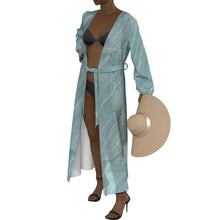 Load image into Gallery viewer, All-Over Print Women's Lace-up Chiffon Robe
