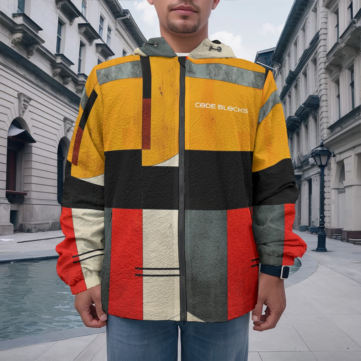Zipper Code Jacket All-Over Print Men's Casual Zipper Jacket – CODEBLOCKS-CLOTHING