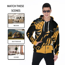 Load image into Gallery viewer, All-Over Print Zip Up Hoodie With Pocket
