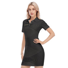 Load image into Gallery viewer, All-Over Print Women's Polo Collar Dress
