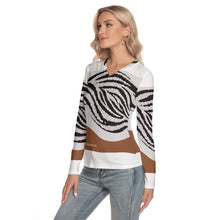 Load image into Gallery viewer, All-Over Print Women's V-Neck Long Sleeves T-Shirt
