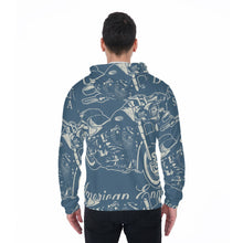 Load image into Gallery viewer, All-Over Print Zip Up Hoodie With Pocket
