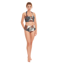 Load image into Gallery viewer, All-Over Print Women's Swimsuit Set With Halter

