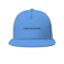 Load image into Gallery viewer, All-Over Print Black Buckle Flat-brimmed Mesh Cap With Box
