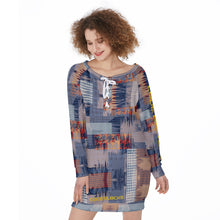 Load image into Gallery viewer, All-Over Print Women's Lace-Up Sweatshirt
