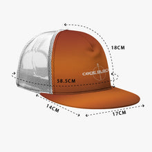 Load image into Gallery viewer, All-Over Print Black Buckle Flat-brimmed Mesh Cap With Box
