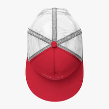 Load image into Gallery viewer, All-Over Print Black Buckle Flat-brimmed Mesh Cap With Box
