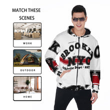 Load image into Gallery viewer, All-Over Print Zip Up Hoodie With Pocket
