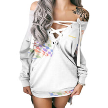 Load image into Gallery viewer, All-Over Print Women's Lace-Up Sweatshirt
