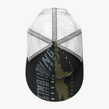 Load image into Gallery viewer, All-Over Print Black Buckle Flat-brimmed Mesh Cap With Box
