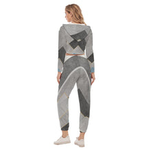 Load image into Gallery viewer, All-Over Print Women's Crop Hoodie Sports Set
