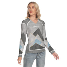 Load image into Gallery viewer, All-Over Print Women's V-Neck Long Sleeves T-Shirt
