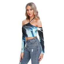 Load image into Gallery viewer, All-Over Print Women's Halter Lace-up Top
