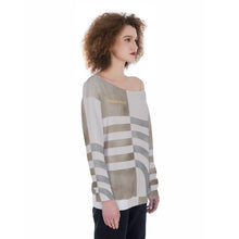Load image into Gallery viewer, All-Over Print Oversized Women&#39;s Off-Shoulder Sweatshirt

