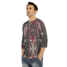 Load image into Gallery viewer, All-Over Print Men's Bracelet Sleeve T-shirt With Button Closure
