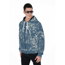 Load image into Gallery viewer, All-Over Print Zip Up Hoodie With Pocket
