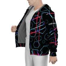 Load image into Gallery viewer, All-Over Print Men's Sherpa Fleece Zip Up Hoodie
