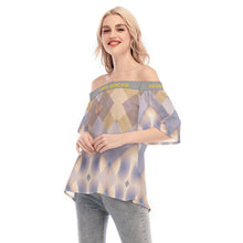 Load image into Gallery viewer, All-Over Print Women's Off-shoulder Flared Sleeves Dress
