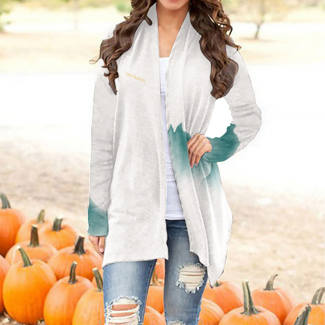 All-Over Print Women's Cardigan With Long Sleeve