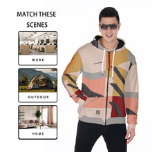 Load image into Gallery viewer, All-Over Print Zip Up Hoodie With Pocket
