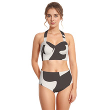 Load image into Gallery viewer, All-Over Print Women's Swimsuit Set With Halter

