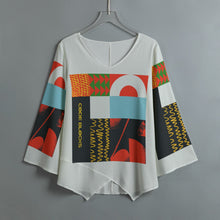 Load image into Gallery viewer, All-Over Print Women's V-neck T-shirt With Irregular Hem
