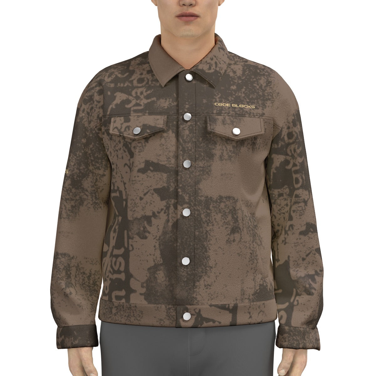 All-Over Print Unisex Lapel Jacket | 245GSM Cotton – CODEBLOCKS-CLOTHING