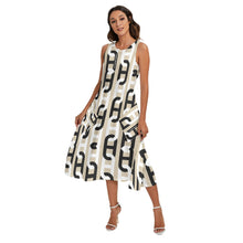 Load image into Gallery viewer, All-Over Print Women's Sleeveless Dress With Diagonal Pocket
