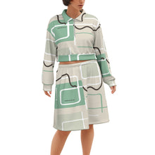 Load image into Gallery viewer, All-Over Print Women's Cropped And Skirt Set
