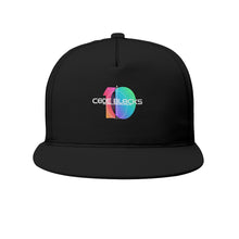 Load image into Gallery viewer, All-Over Print Black Buckle Flat-Brim Baseball Cap With Box
