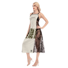 Load image into Gallery viewer, All-Over Print Women's Lace Cami Cross Back Dress
