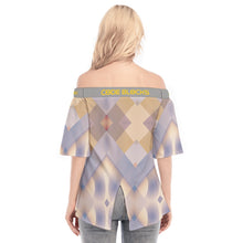 Load image into Gallery viewer, All-Over Print Women's Off-shoulder Flared Sleeves Dress
