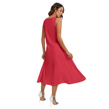 Load image into Gallery viewer, All-Over Print Women's Sleeveless Dress With Diagonal Pocket

