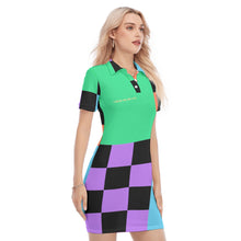 Load image into Gallery viewer, All-Over Print Women&#39;s Polo Collar Dress
